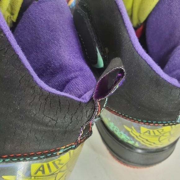 Nike Jordan Fusion 5 V AF-1 Shoes Men sz 8 Black Rainbow Mid Sneakers 070911-LN3 - Picture 7 of 16